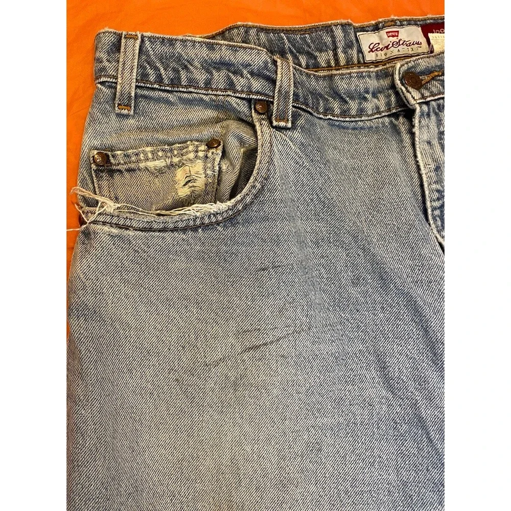 Vtg Levi's 545 Jeans Men 40x30 Blue Loose Fit Distressed Stained Grunge Cowboy‎